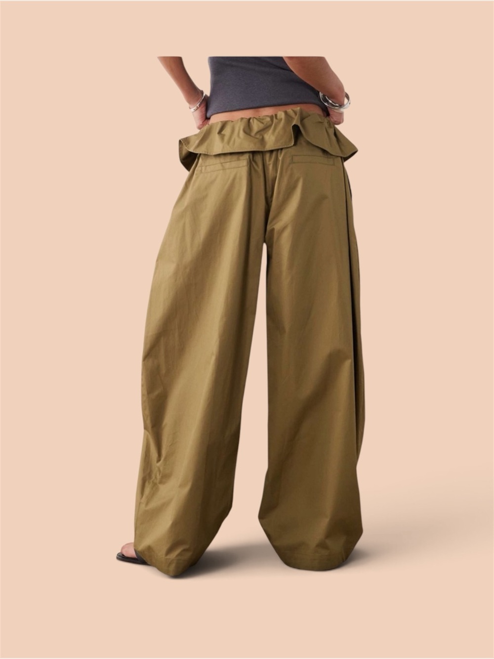 ASOS Design Foldover Waist Detail Pants - Picture 3 of 4